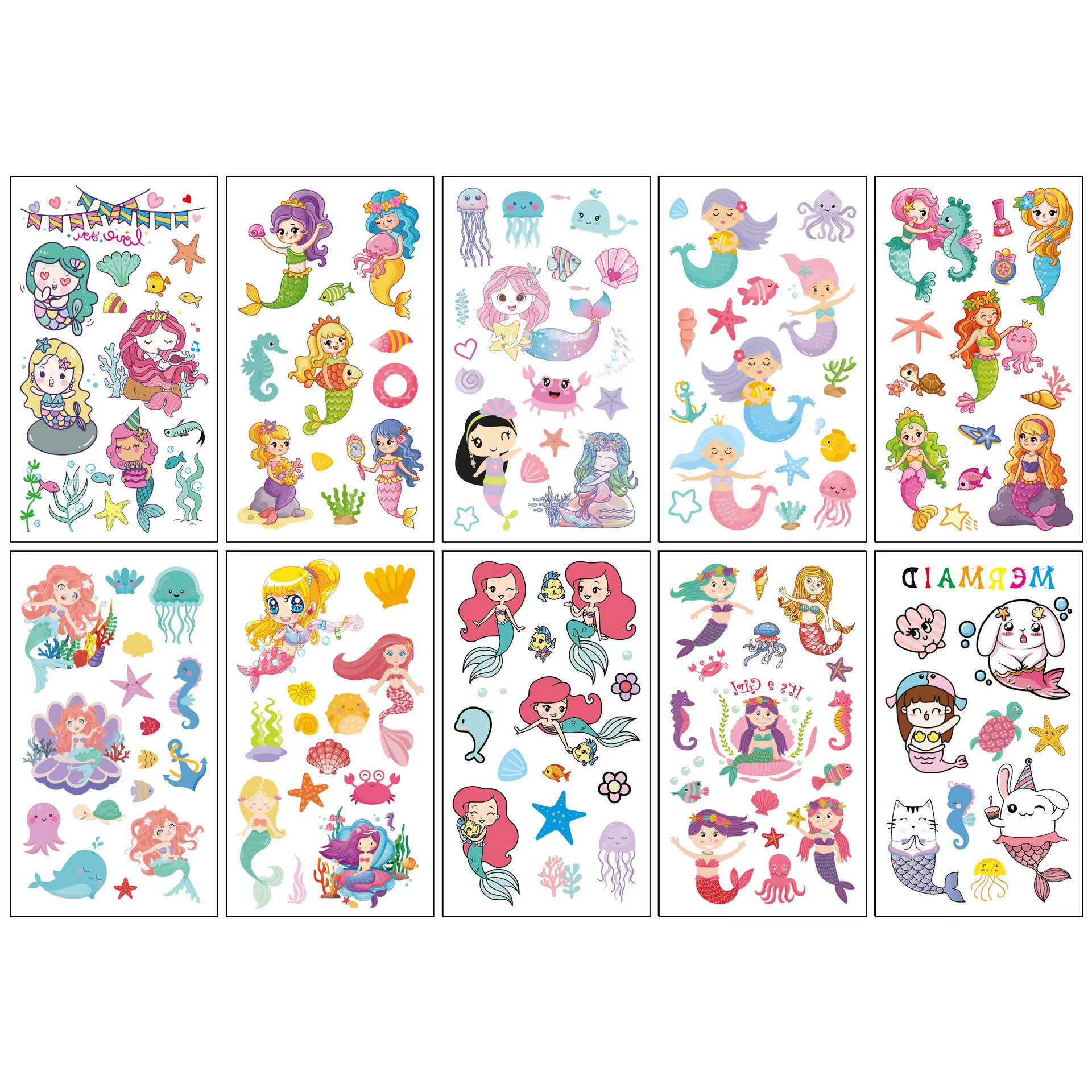 Tatuagem temporária infantil colorida